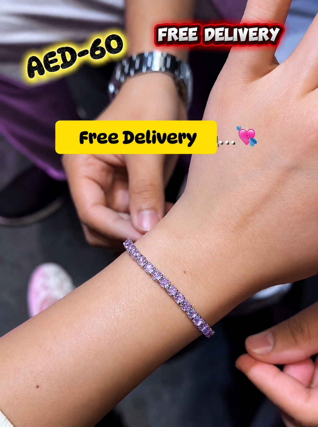 Pink Stone Adjustable Bracelet